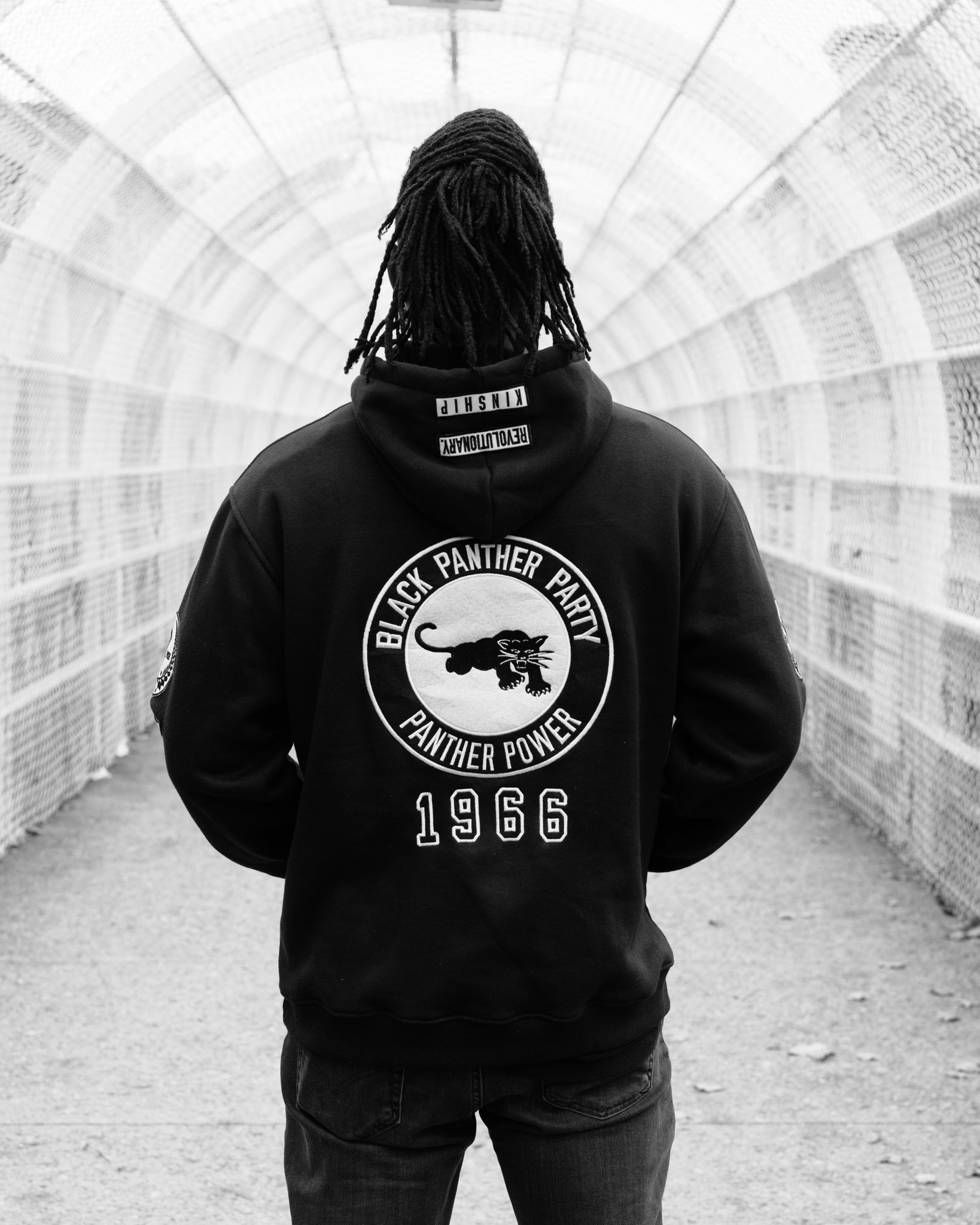 Black Panther Hoodie Black Contrast