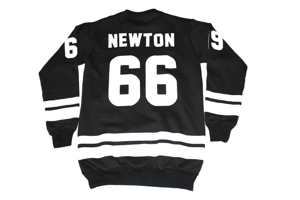 Black Panther Hockey Sweatshirt in Black Contrast