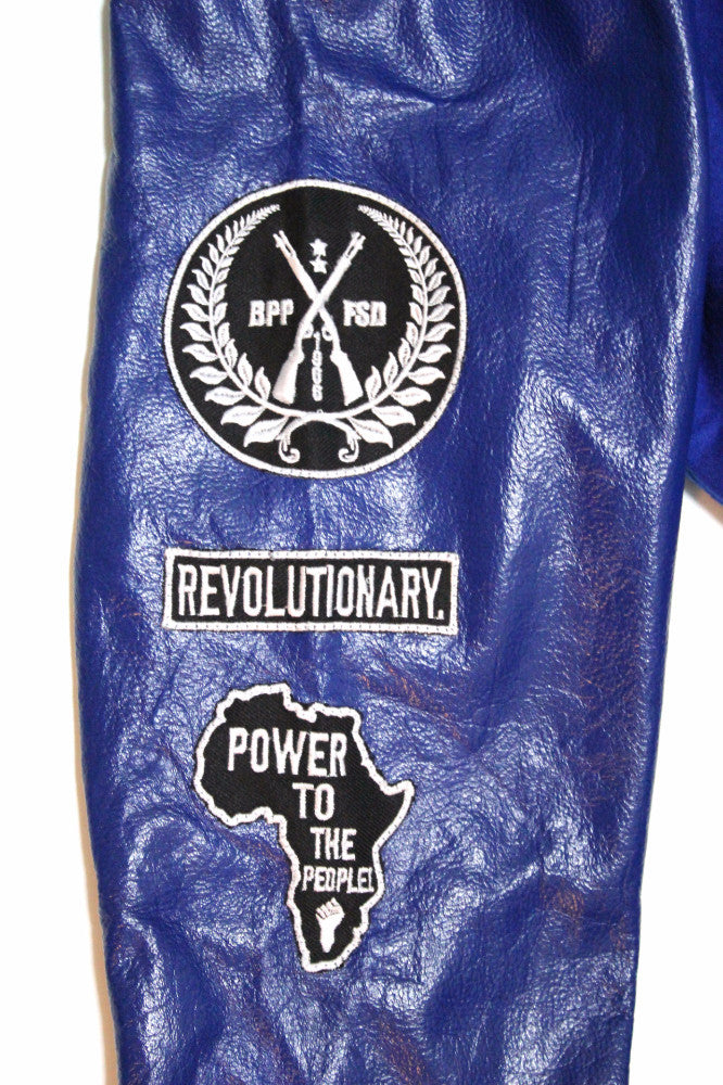 Black Panther Varsity Jacket in Blue Contrast