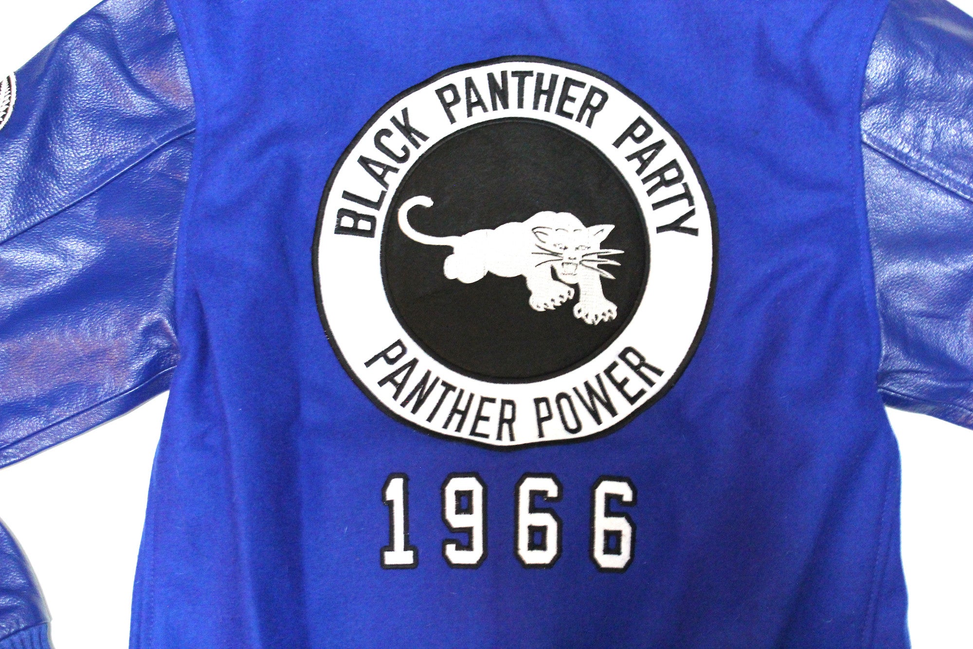 Black Panther Varsity Jacket in Blue Contrast