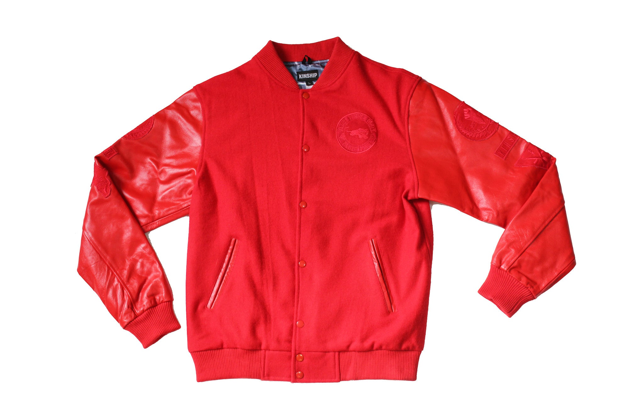 Black Panther Varsity Jacket in Tonal Red