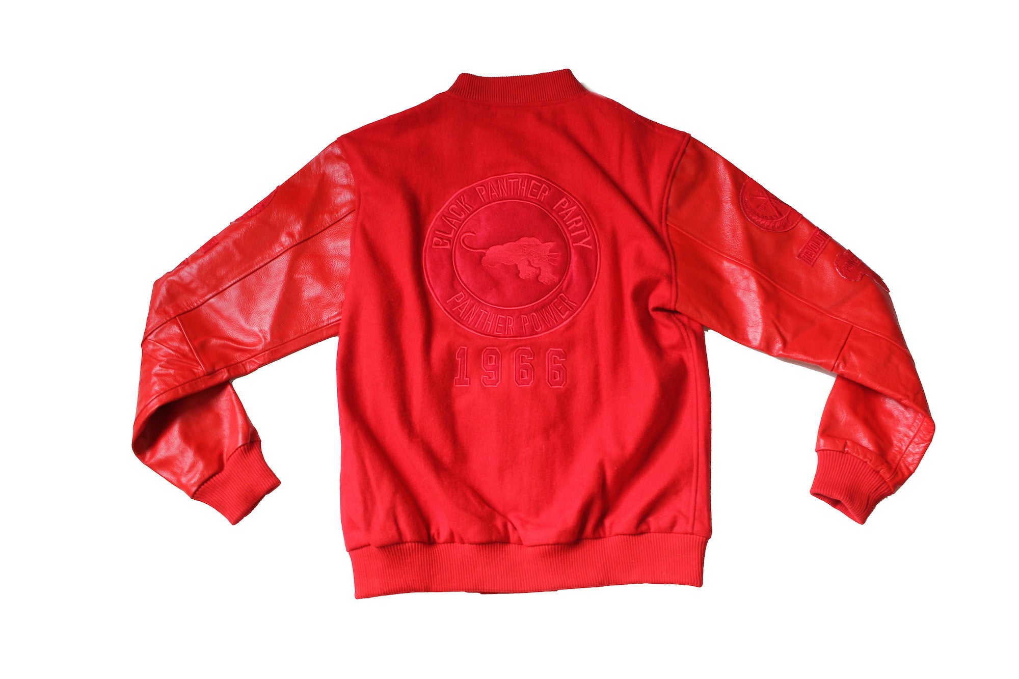 Black Panther Varsity Jacket in Tonal Red