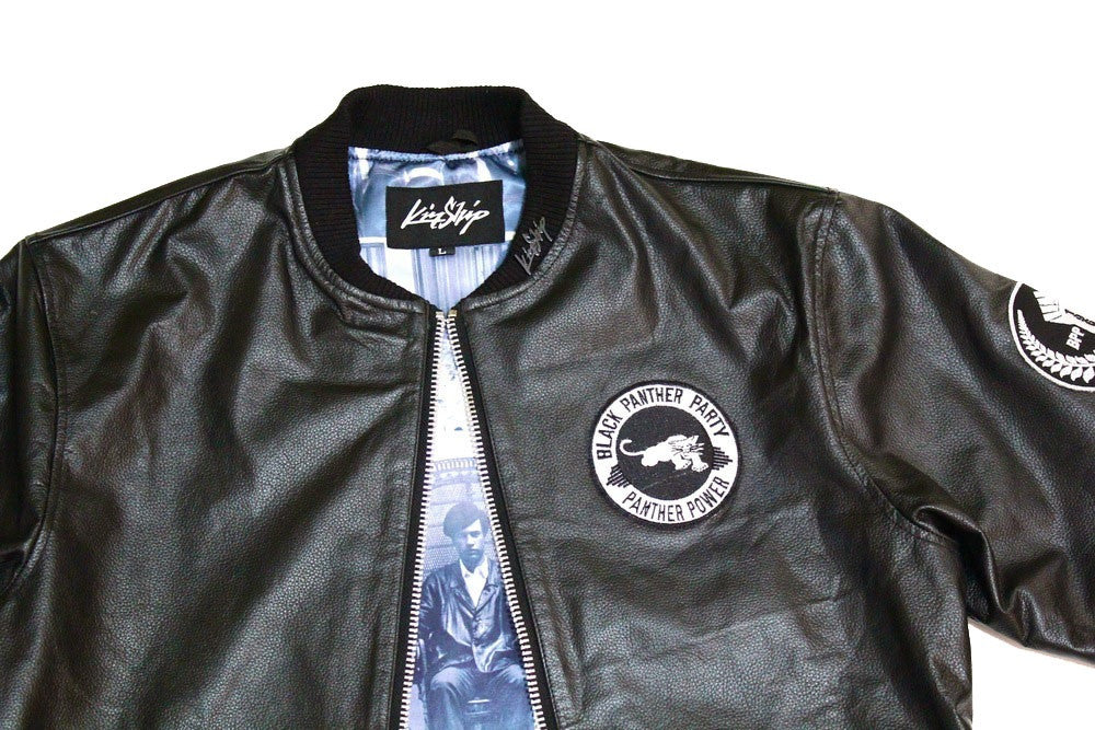 Black Panther Leather Jacket in Black