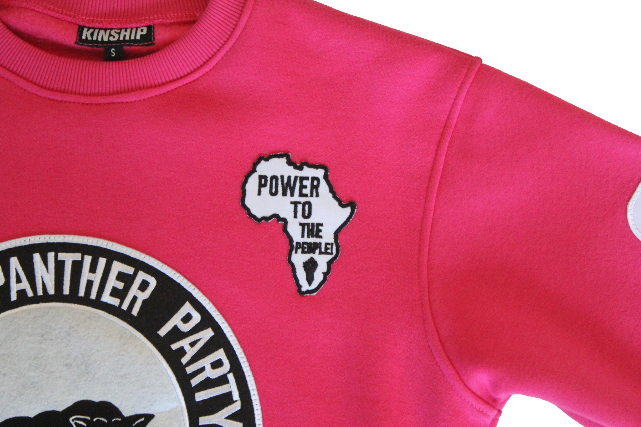 Black Panther Hockey Sweatshirt in Pink Contrast (Men's Sizing)