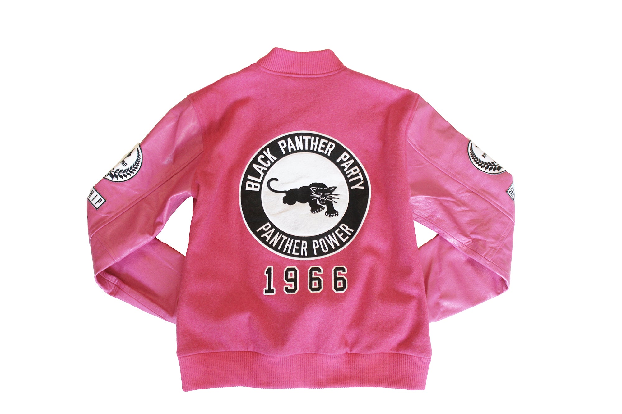 Black Panther Varsity Jacket Pink Contrast (Women's Sizing)