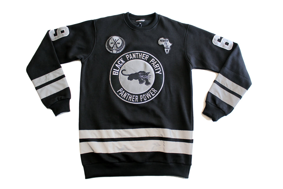 Black Panther Hockey Sweatshirt in Black w/ 3M