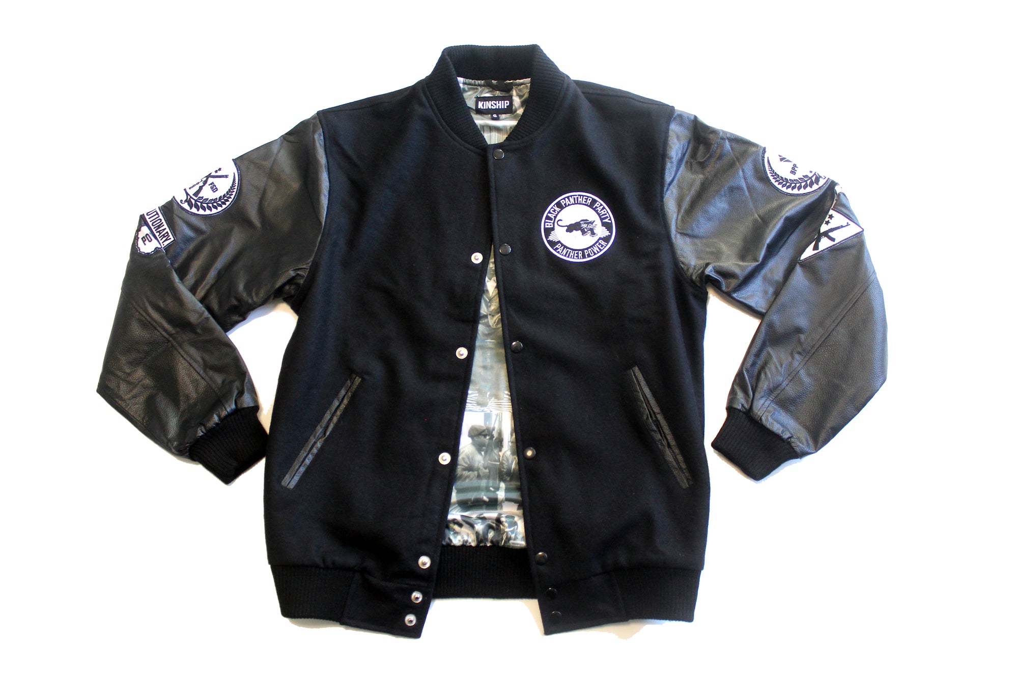 Black Panther Varsity Jacket Black Contrast – KinshipShop