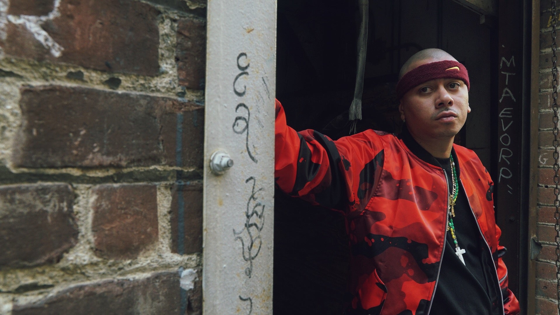 Splatter Camo Bomber in Red