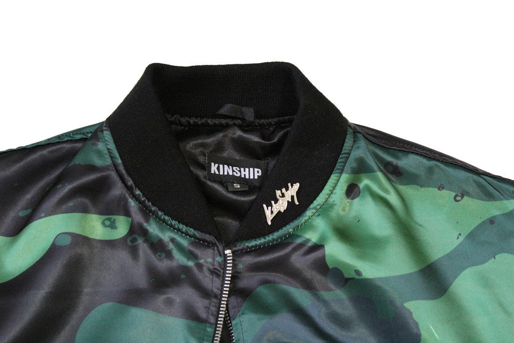 Splatter Camo Bomber in Green