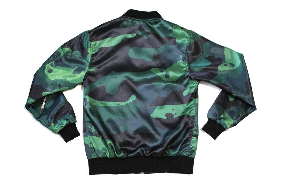 Splatter Camo Bomber in Green