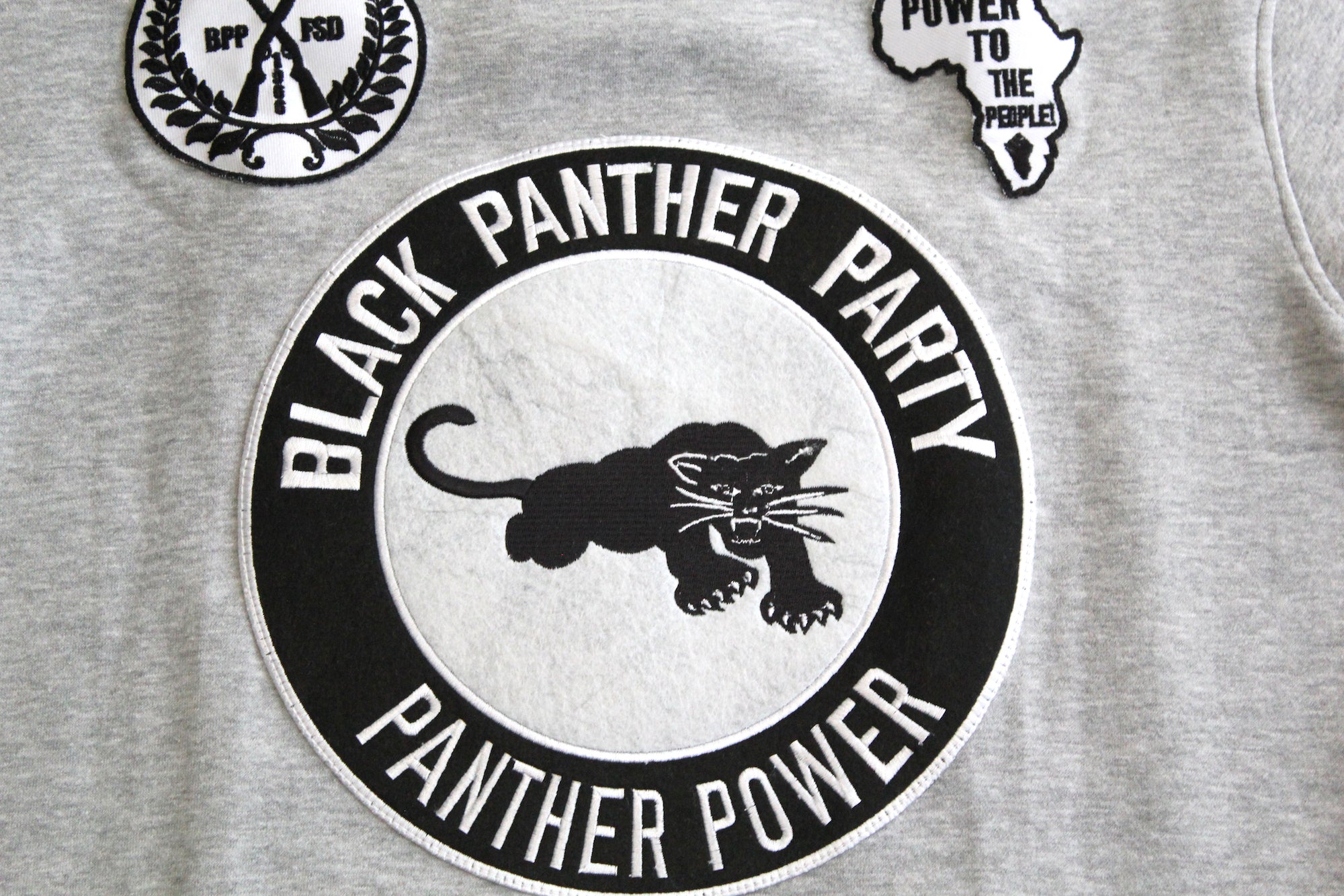 Black Panther Hockey Sweatshirt in Grey Contrast