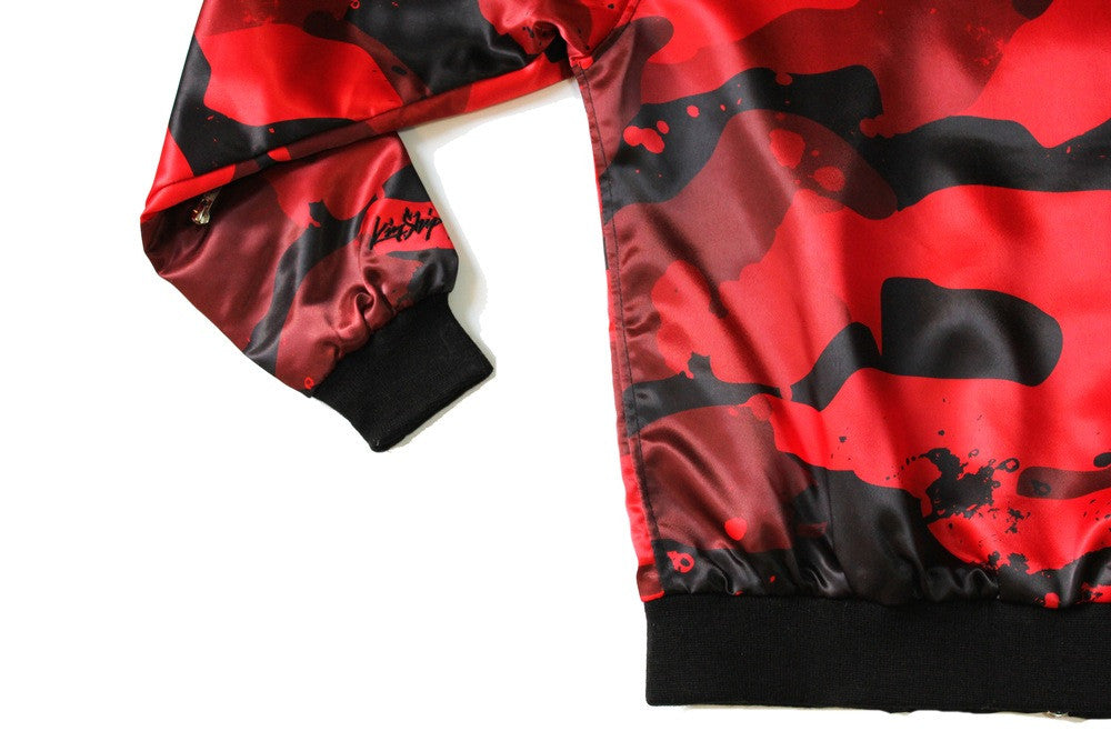 Splatter Camo Bomber in Red