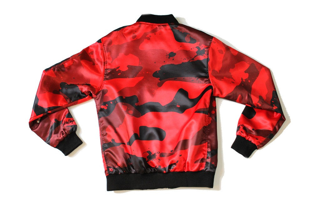 Splatter Camo Bomber in Red