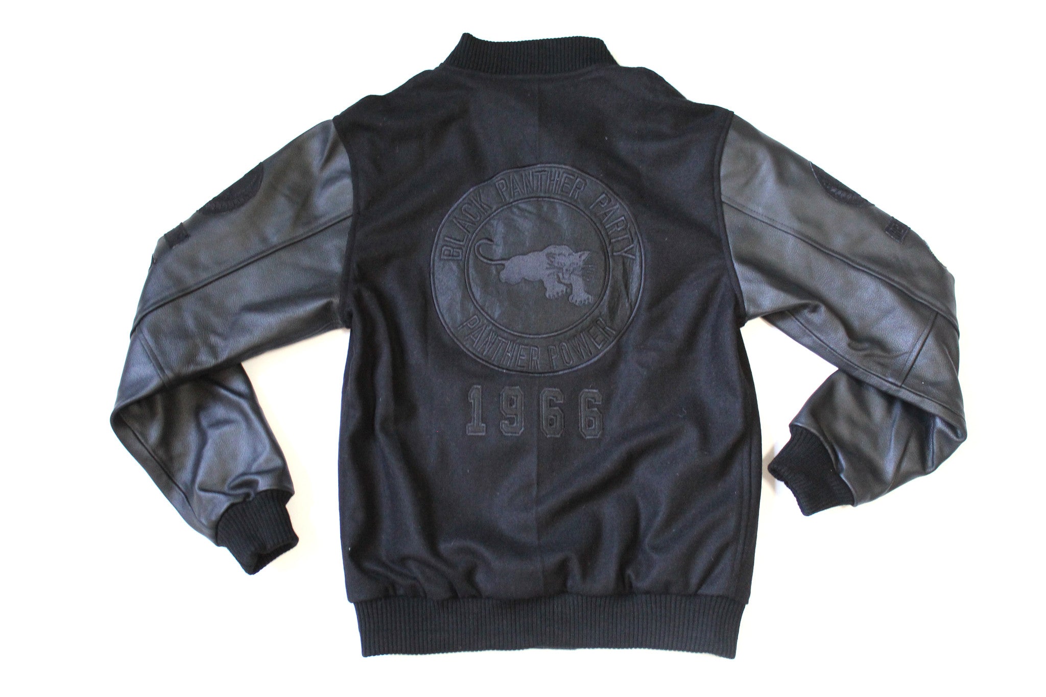 Black Panther Varsity Jacket in Mono Black